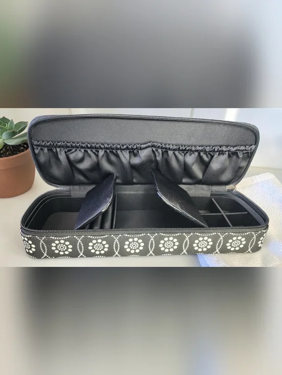 Mary Kay Floral Pattern Black & Pink Travel Organizer NWOT - Picture 4 of 7